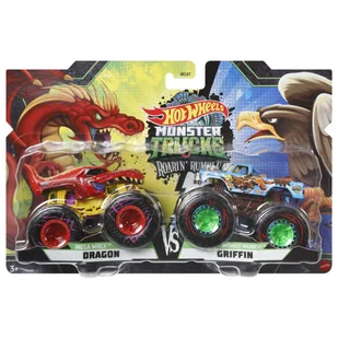 Hot Wheels Zestaw Mega Wrex Vs Midwest Madness - Samochody i pojazdy dla dzieci - miniaturka - grafika 1