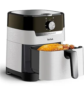 Tefal EY501A Easy Fry & Grill frytkownica na gorące powietrze, pojemność 4,2 l, technologia 2 w 1, technologia Extra Crisp, energooszczędna, technologia grillowania, timer, kolor biały - Frytkownice - miniaturka - grafika 1