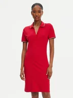 Sukienki - Tommy Hilfiger Sukienka codzienna 1985 WW0WW45740 Czerwony Slim Fit - miniaturka - grafika 1