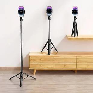 Selfie stick / kijek teleskopowy ze stojakiem i pilotem Bluetooth 1.5m Ugreen LP586 - czarny - Selfie stick - miniaturka - grafika 4