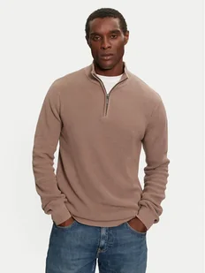Brave Soul Sweter MK-610HASTINGS Beżowy Regular Fit - Swetry męskie - miniaturka - grafika 1