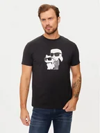 Koszulki męskie - KARL LAGERFELD T-Shirt 755061 544241 Czarny Regular Fit - miniaturka - grafika 1