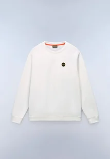 felpa uomo napapijri b-badge np0a8946 2061 white heron - Bluzy męskie - miniaturka - grafika 1