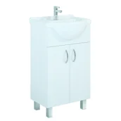 Szafki łazienkowe - Szafka z umywalką Kama 50 80,1 x 47,2 x 30,2 cm biały - miniaturka - grafika 1