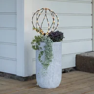 Lampy ogrodowe - STAR TRADING Lampa z grotem ziemnym LED Kula, Ø 30 cm, czarna, metalowa bateria - miniaturka - grafika 1