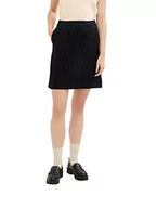 Spódnice - TOM TAILOR Damski spódnica w paski 1034016, 30718 - Black Irregular Pin Stripe, 32 - miniaturka - grafika 1