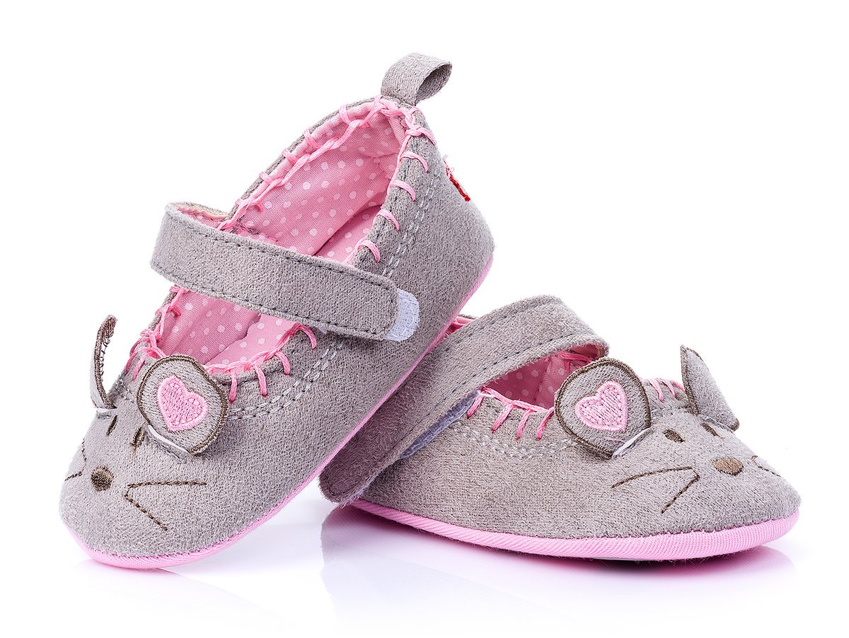 Lekkie kapcie dziecięce w postaci myszki r.22/24