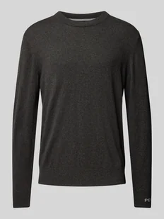 Sweter z dzianiny z okrągłym dekoltem model ‘Andre’ - Swetry męskie - miniaturka - grafika 1