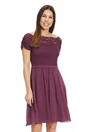 Sukienki - Vera Mont Sukienka damska 8635/4000, Shiny Bordeaux, 42, Błyszczący bordowy, 42 - miniaturka - grafika 1