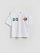 Koszulki dla chłopców - Reserved - Bawełniany t-shirt - biały - miniaturka - grafika 1