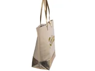 Torebki damskie - TORBA na ramię shopper Relax TOREBKA ZŁOTA SREBRNA - miniaturka - grafika 1