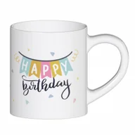 Kubki - Urodzinowy kubek - niebanalny prezent dla solenizanta, wykonany z ceramiki, posiada kolorowy nadruk z urodzinowym motywem - miniaturka - grafika 1