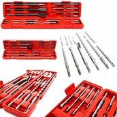 Wiertła - Zestaw Wierteł S4 Komplet Dłut Sds+ 12 Elemntów - miniaturka - grafika 1