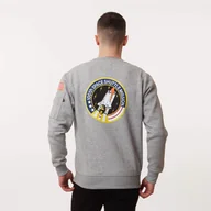 Bluzy męskie - Alpha Industries BLUZA MĘSKA NASA SPACE SHUTTLE GREY HEATHER - miniaturka - grafika 1