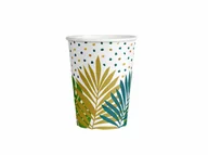 Dekoracje i nakrycia stołu na imprezę - Kubeczki Tropikalne Liście - 250 ml - 8 szt. - miniaturka - grafika 1