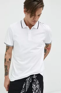 Koszulki męskie - Jack & Jones polo bawełniane JJESTAR kolor biały z nadrukiem 12221708 - grafika 1