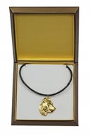 Naszyjniki - Dog Kanaryjski Pozłacany naszyjnik w pudełku - miniaturka - grafika 1