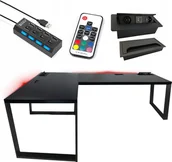 Biurka gamingowe - BIURKO GAMINGOWE NARONE LOFTOWE KOMPUTEROWE STABILNE GNIAZDO - miniaturka - grafika 1
