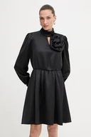 Sukienki - Fracomina sukienka kolor czarny mini rozkloszowana FR25WD1018W41101 - miniaturka - grafika 1