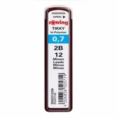 Wkłady do długopisów - Rotring GRAFIT POLIMEROWY TIKKY 2B 0,7mm S0231230 - miniaturka - grafika 1