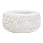 Donice - Doniczka okrągła 25 x 25 x 14 cm złamana biel FTERO - miniaturka - grafika 1
