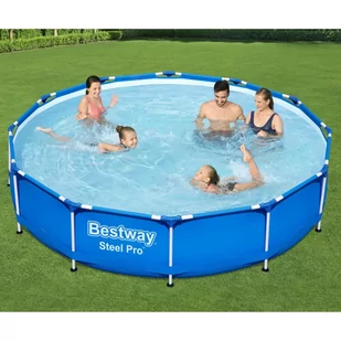 vidaXL Bestway Basen Steel Pro ze stelażem, 366x76 cm - Baseny ogrodowe - miniaturka - grafika 1