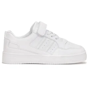 Buty Dziecięce Skórzane Białe Na Rzepy Sneakersy Trampki Wygodne Lekkie Modne Stylowe 29 - Buty dla dziewczynek - miniaturka - grafika 1