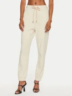 Spodnie sportowe damskie - Pinko Spodnie dresowe Carico 100371 A27V Beżowy Regular Fit - miniaturka - grafika 1