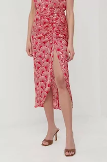 Spódnice - Morgan spódnica kolor czerwony prosta - grafika 1