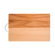 Deski do krojenia - Domotti Deska do krojenia drewniana prostokątna z metalową rączką Woody 30 x 20 cm - miniaturka - grafika 1