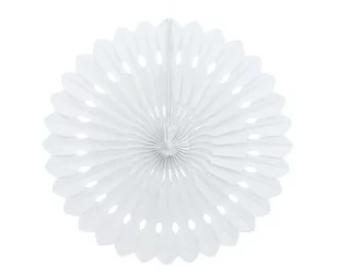 Rozeta dekoracyjna, biała,  wys. 40 cm - Balony i akcesoria - miniaturka - grafika 1