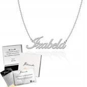 Łańcuszki - Srebrny Łańcuszek z imieniem IZABELA 925 Prezent Biżuteria TABLICZKA GRATIS - miniaturka - grafika 1