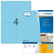 Etykiety do drukarek - Herma Etiketten A4 blau 105x148 mm Papier matt 400 St. - 4398 - miniaturka - grafika 1