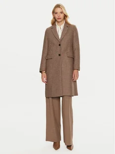 Tommy Hilfiger Płaszcz wełniany WW0WW43195 Beżowy Regular Fit - Płaszcze damskie - miniaturka - grafika 1