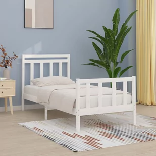Lumarko Rama łóżka, biała, lite drewno sosnowe, 90x200 cm - Łóżka - miniaturka - grafika 1