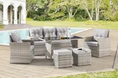 Meble ogrodowe - MEBLE OGRODOWE DLA 7 OSÓB RATTAN 1090 JASNY POPIEL ( MOULD ) - miniaturka - grafika 1