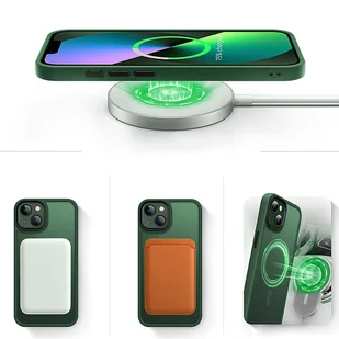 Etui ochronne na telefon MagMat Case do MagSafe do Apple iPhone 13 Mini Matte Green + Szkło - Etui i futerały do telefonów - miniaturka - grafika 5