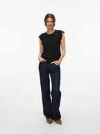Koszulki i topy damskie - Vero Moda Koszulka w kolorze czarnym - miniaturka - grafika 1