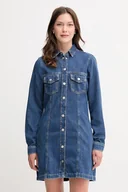 Sukienki - Pepe Jeans sukienka jeansowa kolor niebieski mini prosta PL95377284C1 - miniaturka - grafika 1