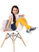 Rajstopy - Rajstopy dziecięce, mikrofibra gładkie ciemnożółte 40 DEN, 92-98 - miniaturka - grafika 1