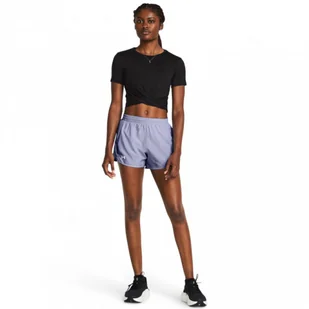 Damskie spodenki do biegania Under Armour UA Fly By 3'' Shorts - fioletowe - UNDER ARMOUR - Spodnie sportowe damskie - miniaturka - grafika 1