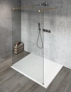 GELCO Kabina prysznicowa przyścienna VARIO GOLD WALK IN 100x200 szkło przezroczyste z powłoką Coated Glass GX1210GX2216 - Kabiny prysznicowe - miniaturka - grafika 1