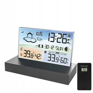 Cyfrowa Stacja Pogodowa Z Alarmem, Datą I Prognozą Pogody W Pięciu Wzorach - Stacje pogodowe - miniaturka - grafika 1