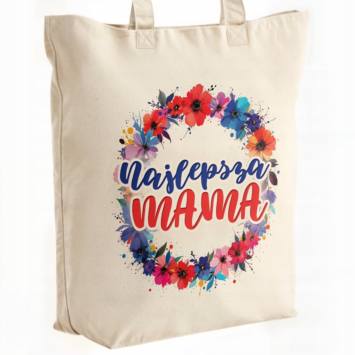 Torba bawełniana premium na zakupy Dzień Matki Prezent Najlepsza Mama
