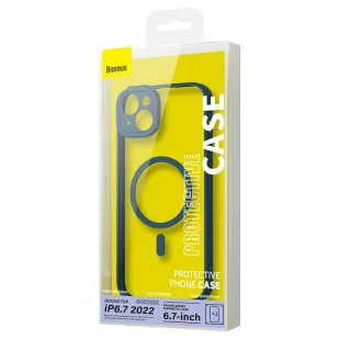 Zestaw ochronny Baseus Frame przeźroczyste etui magnetyczne i szkło hartowane do iPhone 14 Plus (niebieski) - Etui i futerały do telefonów - miniaturka - grafika 6