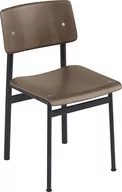 Fotele i krzesła ogrodowe - Krzesło Loft ciemny brąz nogi czarne - miniaturka - grafika 1