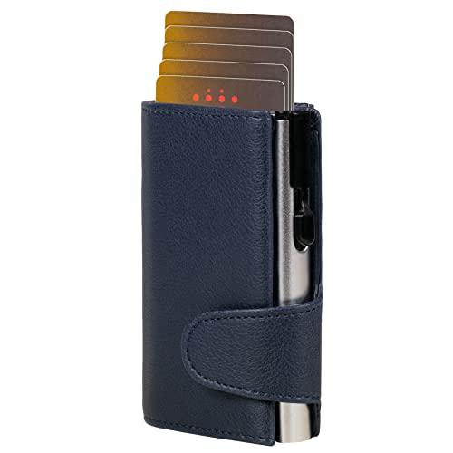 CLICKSAFE Uniseks portfel na monety akcesoria podróżne, niebieski, 10,0 x 6,5 x 2,5 cm