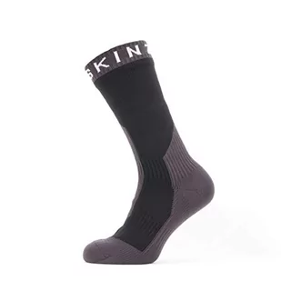 SealSkinz SEALSKINZ wodoodporna ekstremalna zimna pogoda średnia długość skarpety Czarny/szary/biały S 11100067090110-901-S - Skarpetki męskie - miniaturka - grafika 1