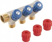 Zawory i kraniki - Ferro Ferro rozdzielacz sanitarny 3/4"x1/2", 3-drogowy RDW200300 - miniaturka - grafika 1