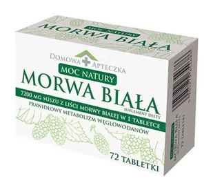 DOMOWA APTECZKA Domowa Apteczka Moc Natury Morwa Biała x 72 tabl - Leki dla diabetyków - miniaturka - grafika 1